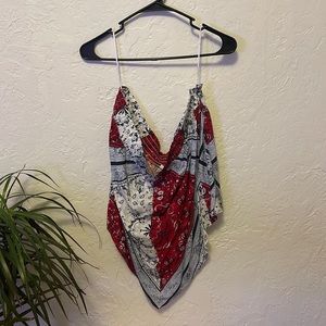 Americana paisley scarf top